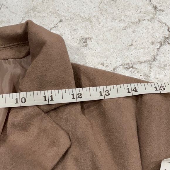 SINCERELY JULES collar blazer with flap one-button khaki Blazer size XS - Picture 9 of 11